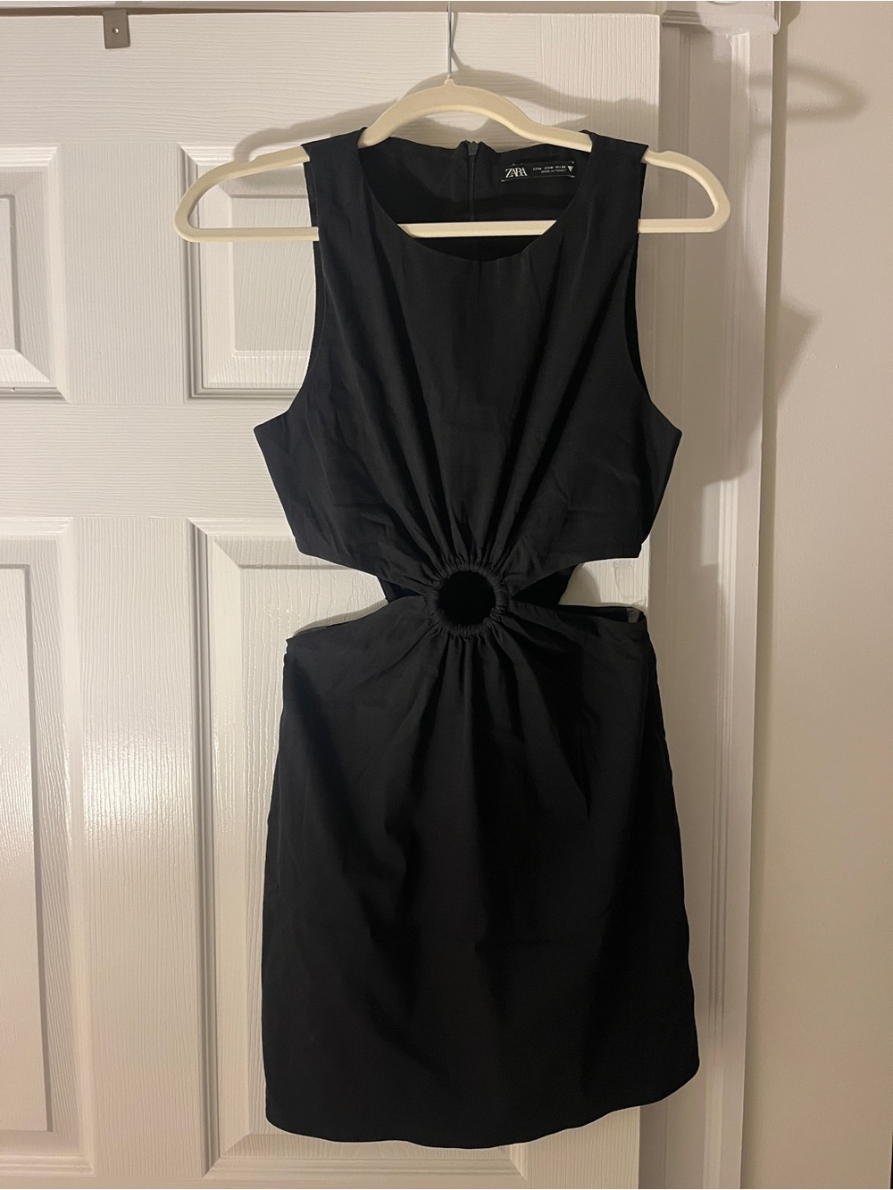 Zara Black Mini Dress with Circular Cutout